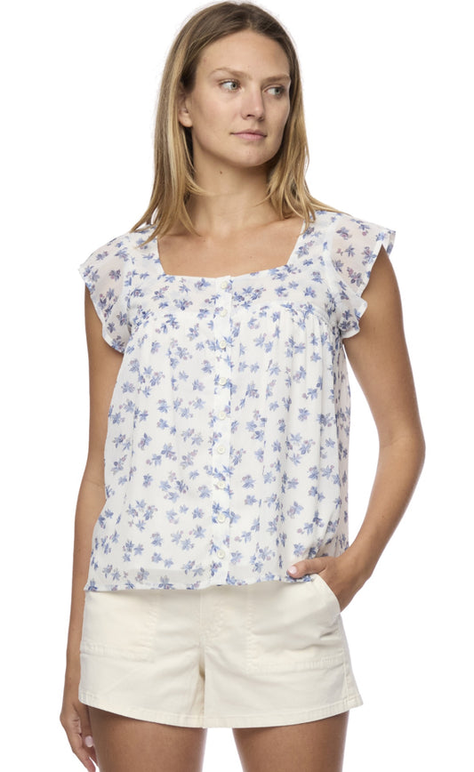 Roslyn Flutter Sleeve Blouse