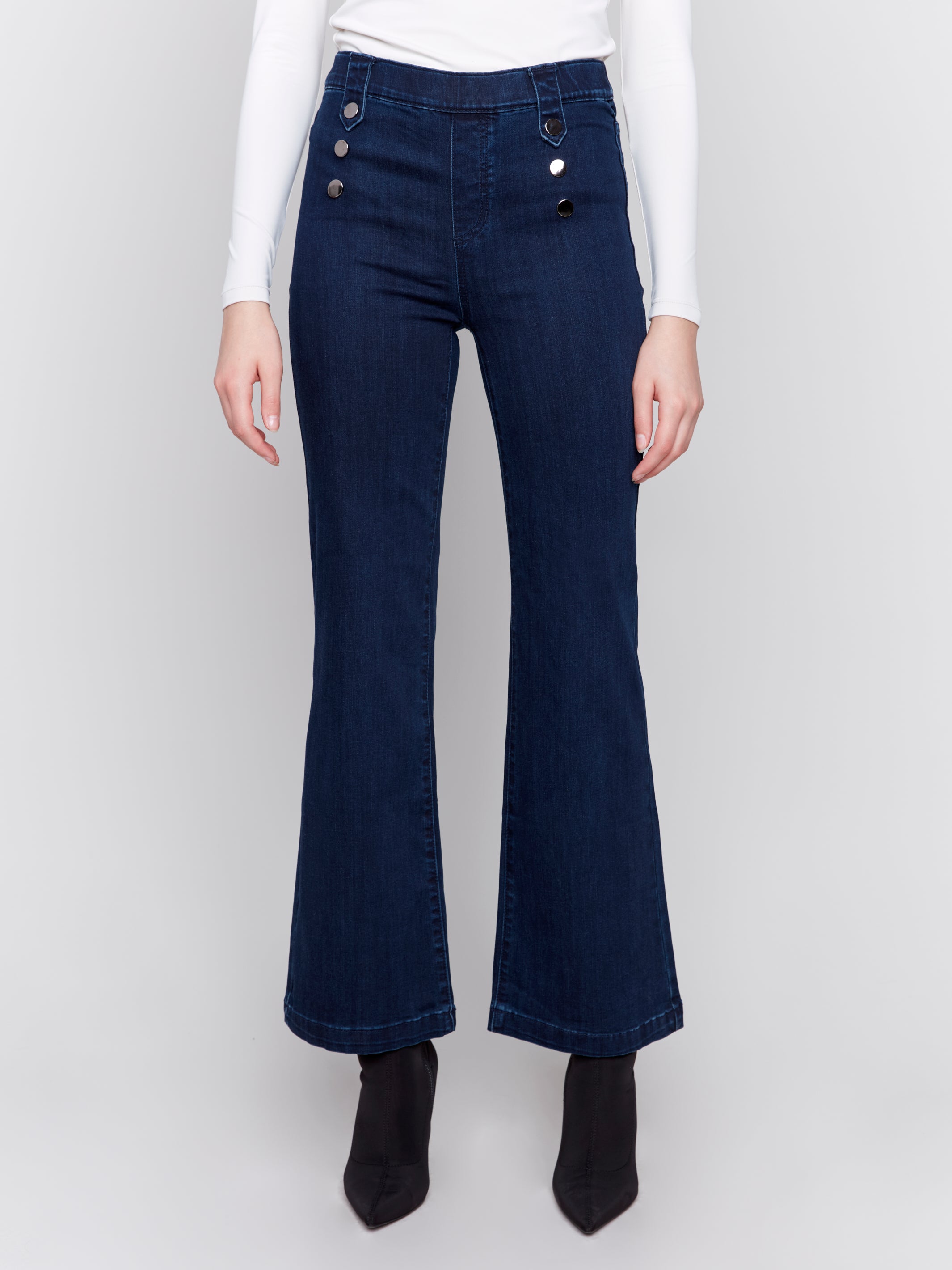 Pull On Tailored Flare Leg Pants