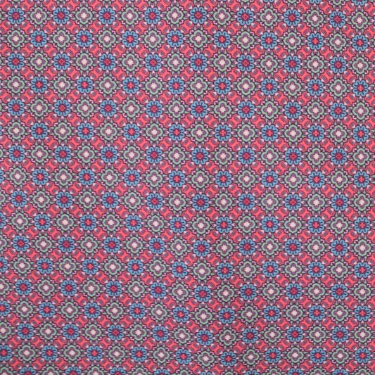 Short Sleeve Under Button Medallion Print Shirt
