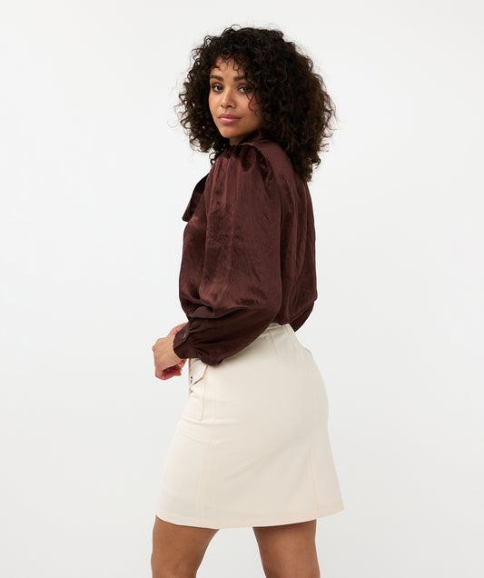 Crushed Satin Blouse