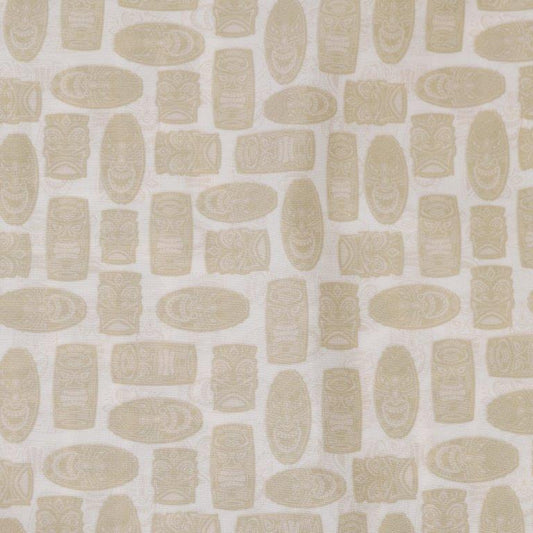 Short Sleeve Stretch Button Down Tribal Mask