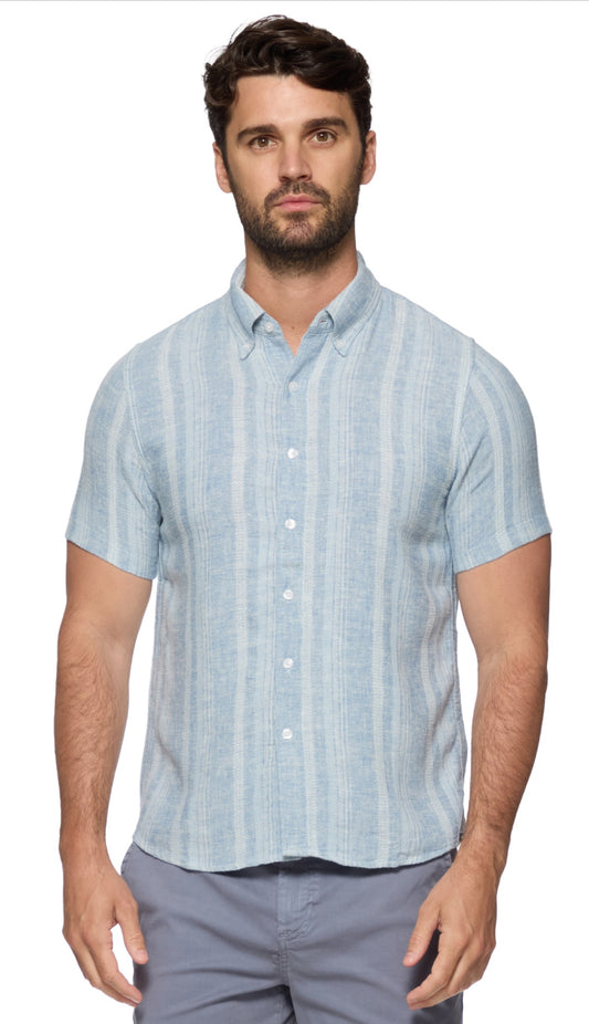 Oceanside Short Sleeve Linen Blend Shirt