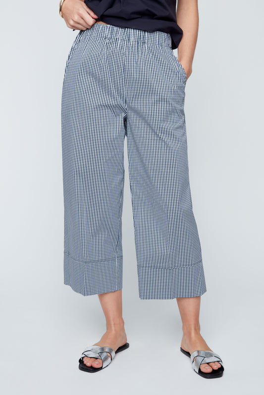 Gingham Woven Cuff Pant