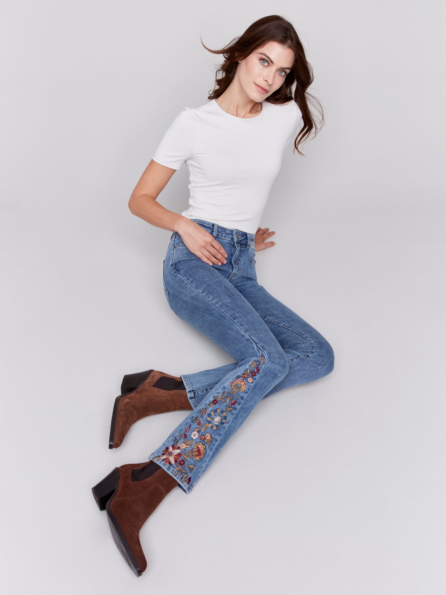 Embroidered Flare Pant