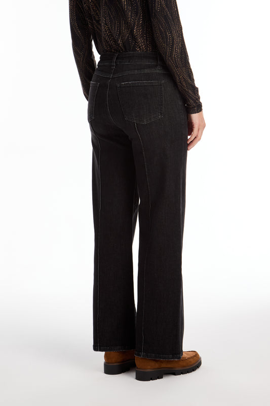 Olivia Pintuck Wash Wide Leg Jean
