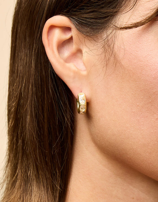 Manor Gem Hoop Earrings