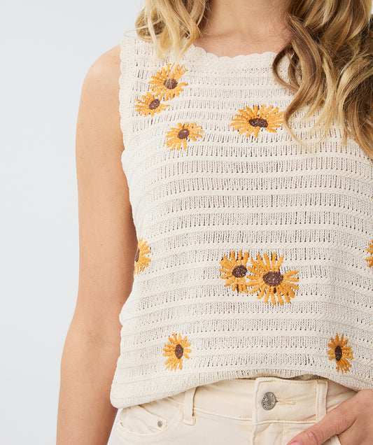 Flower Embroidered Camisole