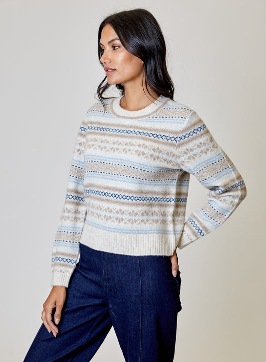 Crew Neck Fair Isle Sweater