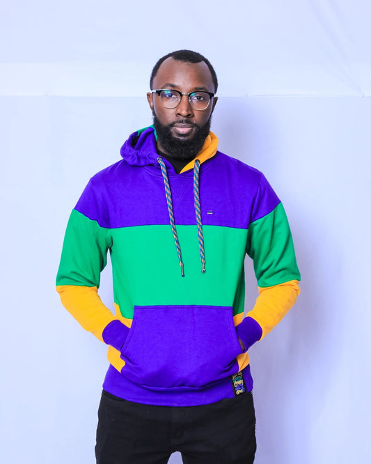 Rugby Wide Panel Pullover Hoodie