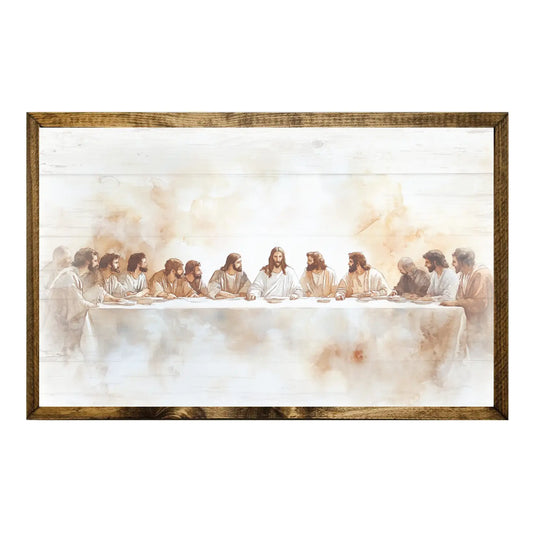 Timberland Frame Last Supper Watercolor Style For Christian
