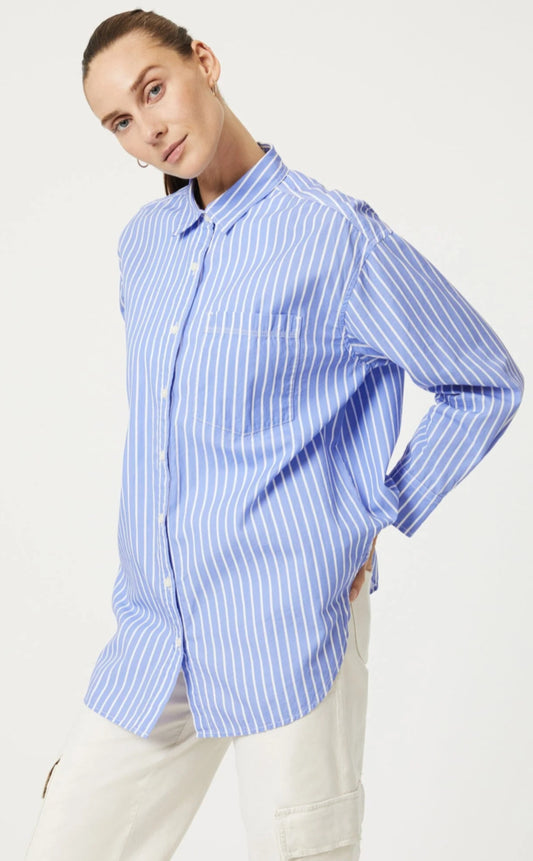 Long Sleeve Striped Button Down