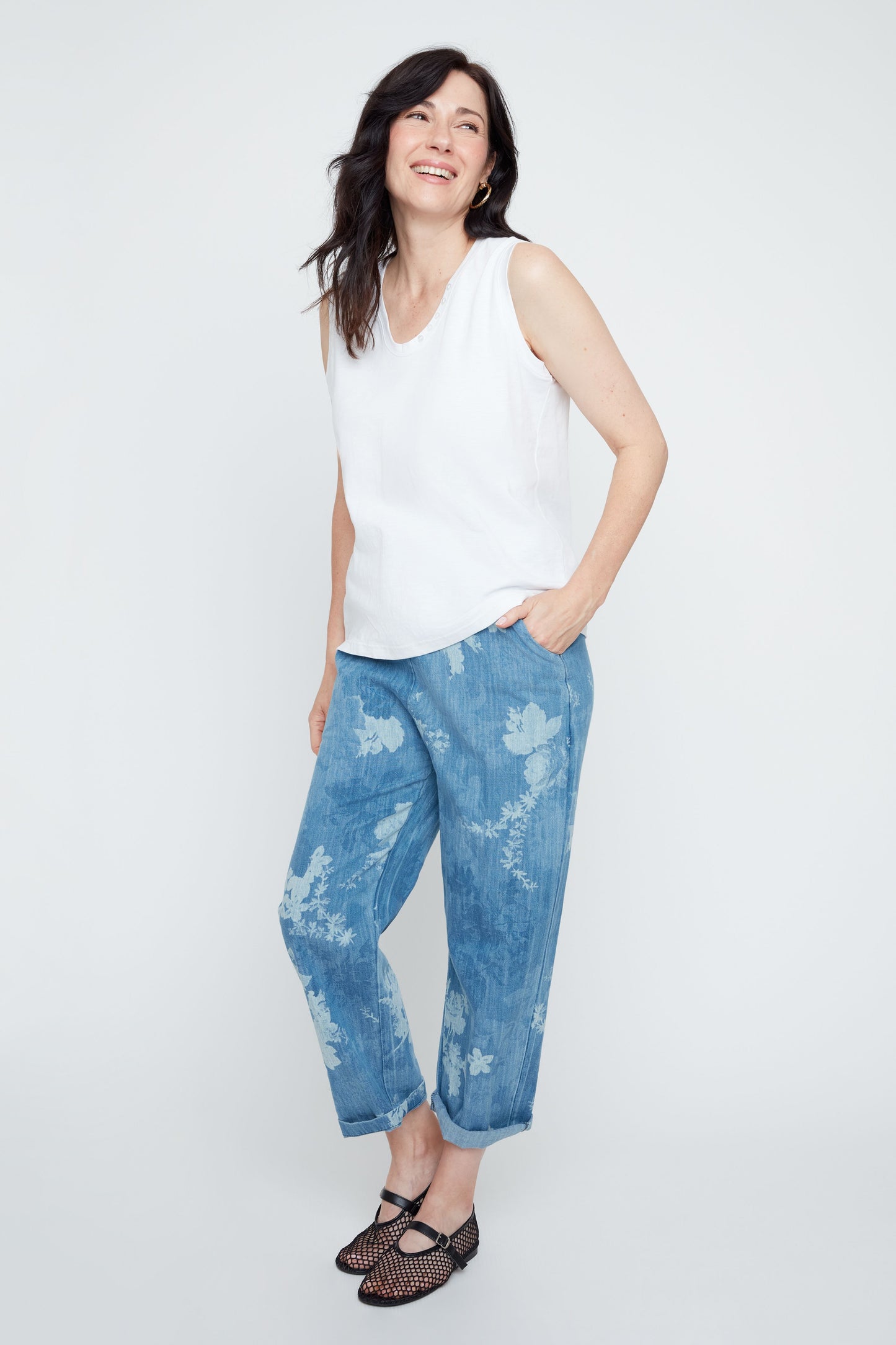 Printed Denim Jean