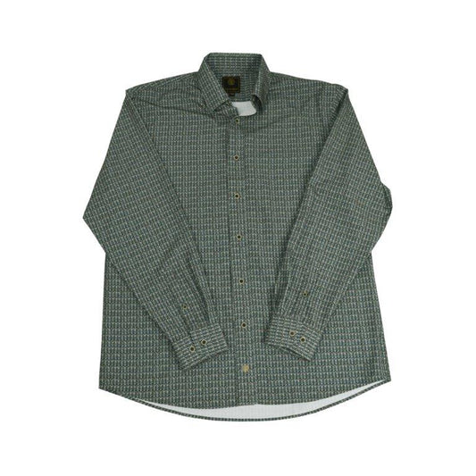 Long Sleeve Mini Geo Print Shirt