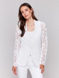 Long Sleeve Lace Blazer