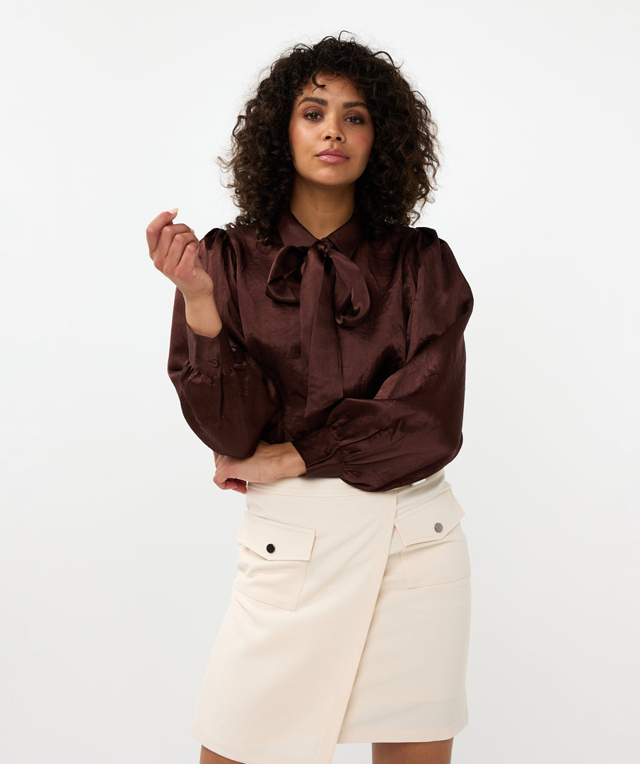 Crushed Satin  Blouse