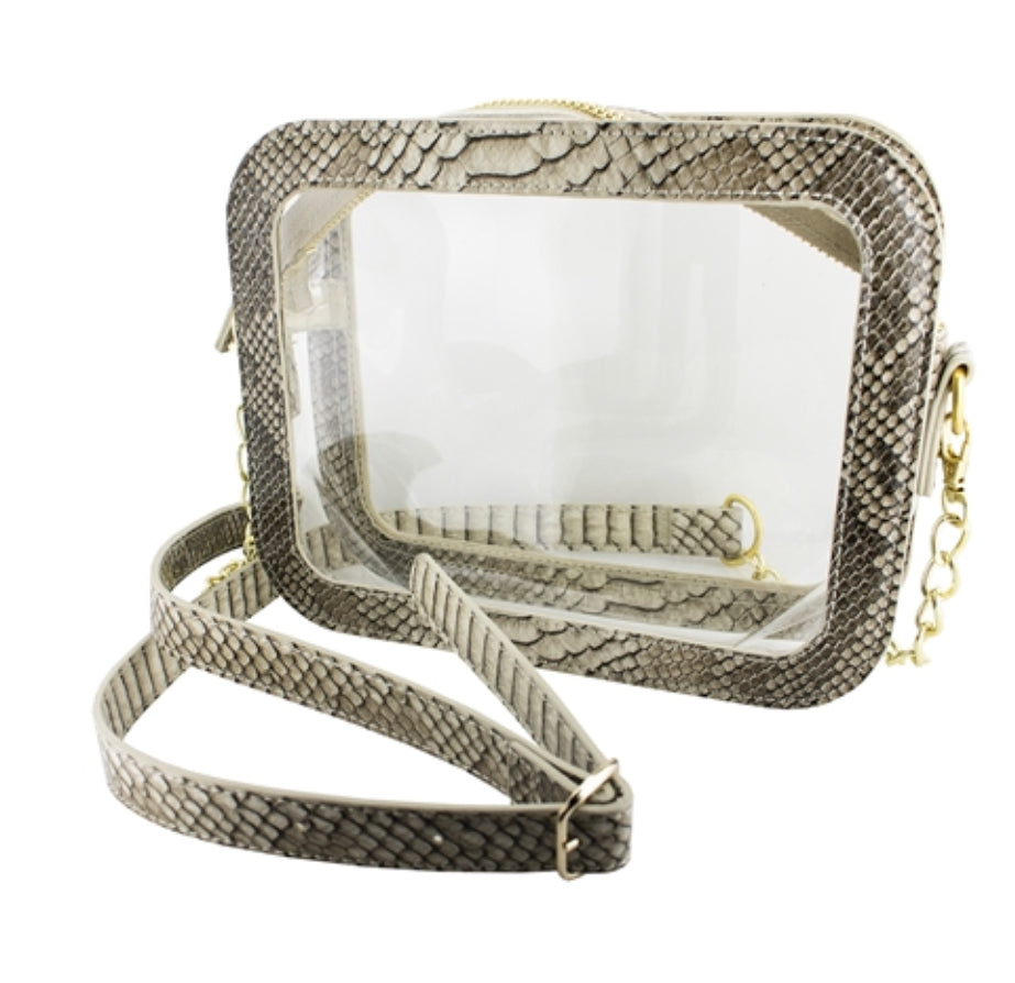 Clear Camera Crossbody With Moondust Accents