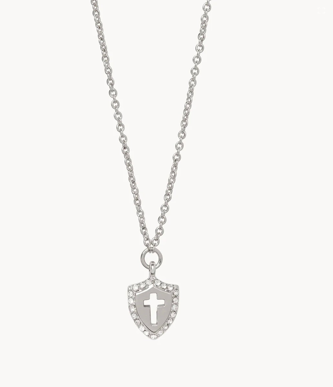 Sea La Vie Faith Over Fear/ Cross Shield Necklace