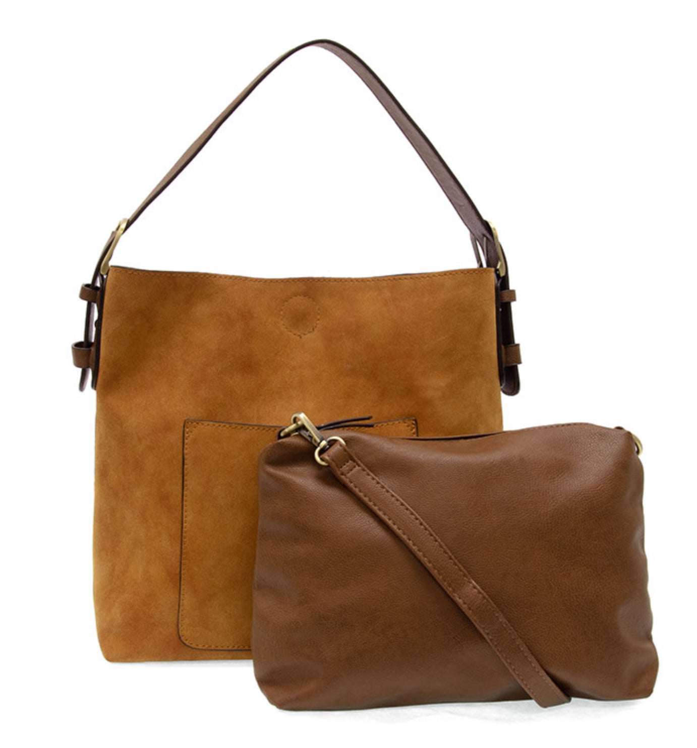 Rich Faux Suede Hobo Handbag