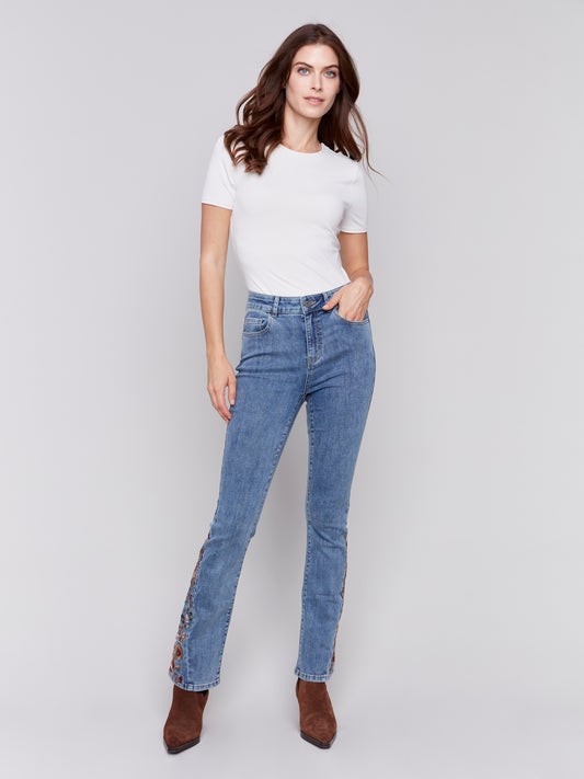 Embroidered Flare Pant