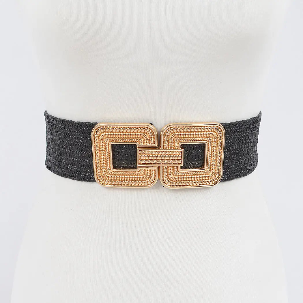 Metal Buckle Stretch Belt