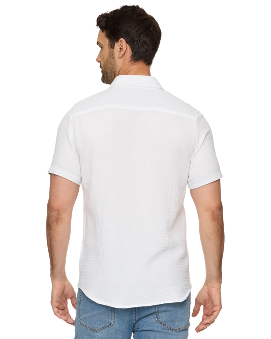 Crewe Short Sleeve Gauze Print Shirt