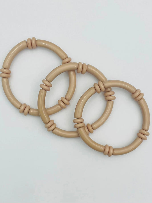 Chic-Skinny Tube Bracelet With Beads