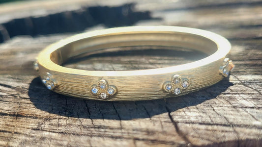 Hinged Crystal Embellished Bracelet