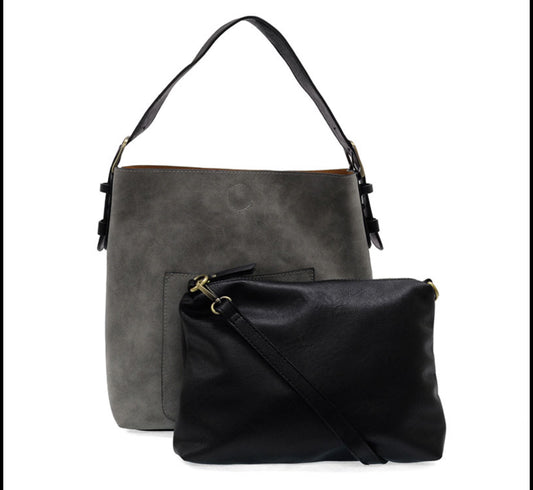 Rich Faux Suede Hobo Handbag