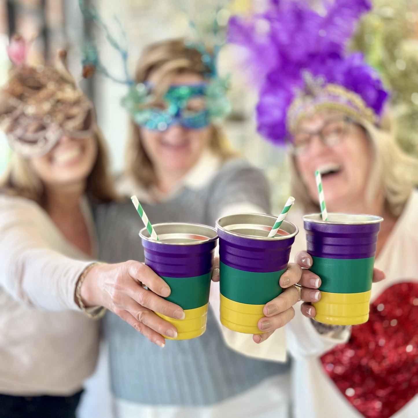 Mardi Gras Geaux Cups- 4 pack