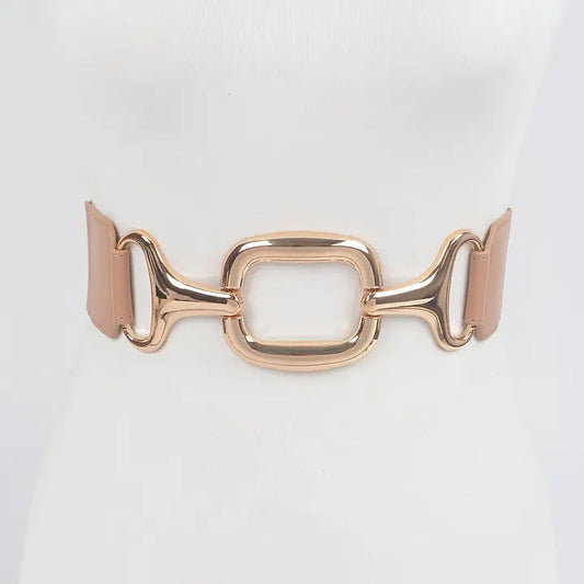 Metal Buckle Stretch Waist Belt