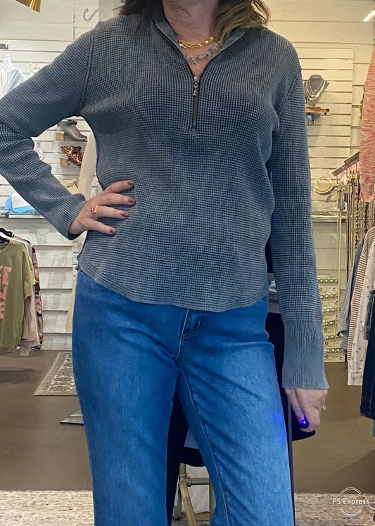 1/4 Zip Neck Pullover Sweater