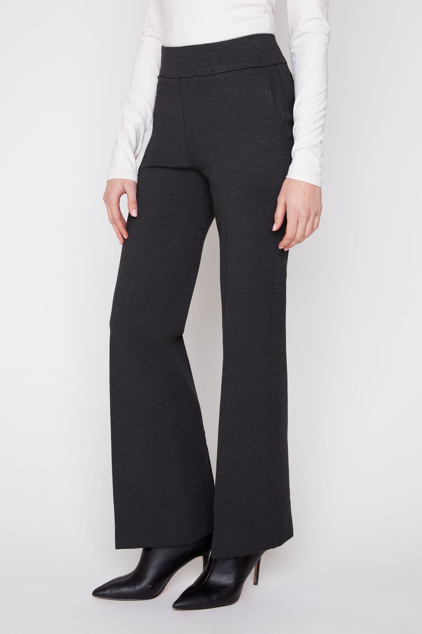 Knit Pull-On Flare Pants