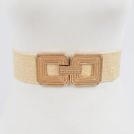 Metal Buckle Stretch Belt
