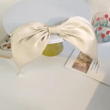 Satin Bow Ponytail Holder