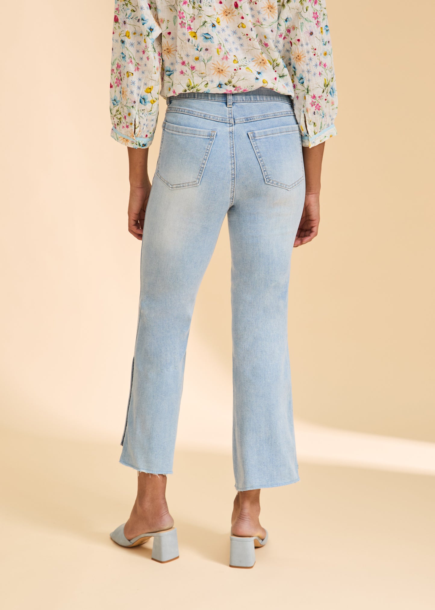 Pull On Boot Crop Jeans