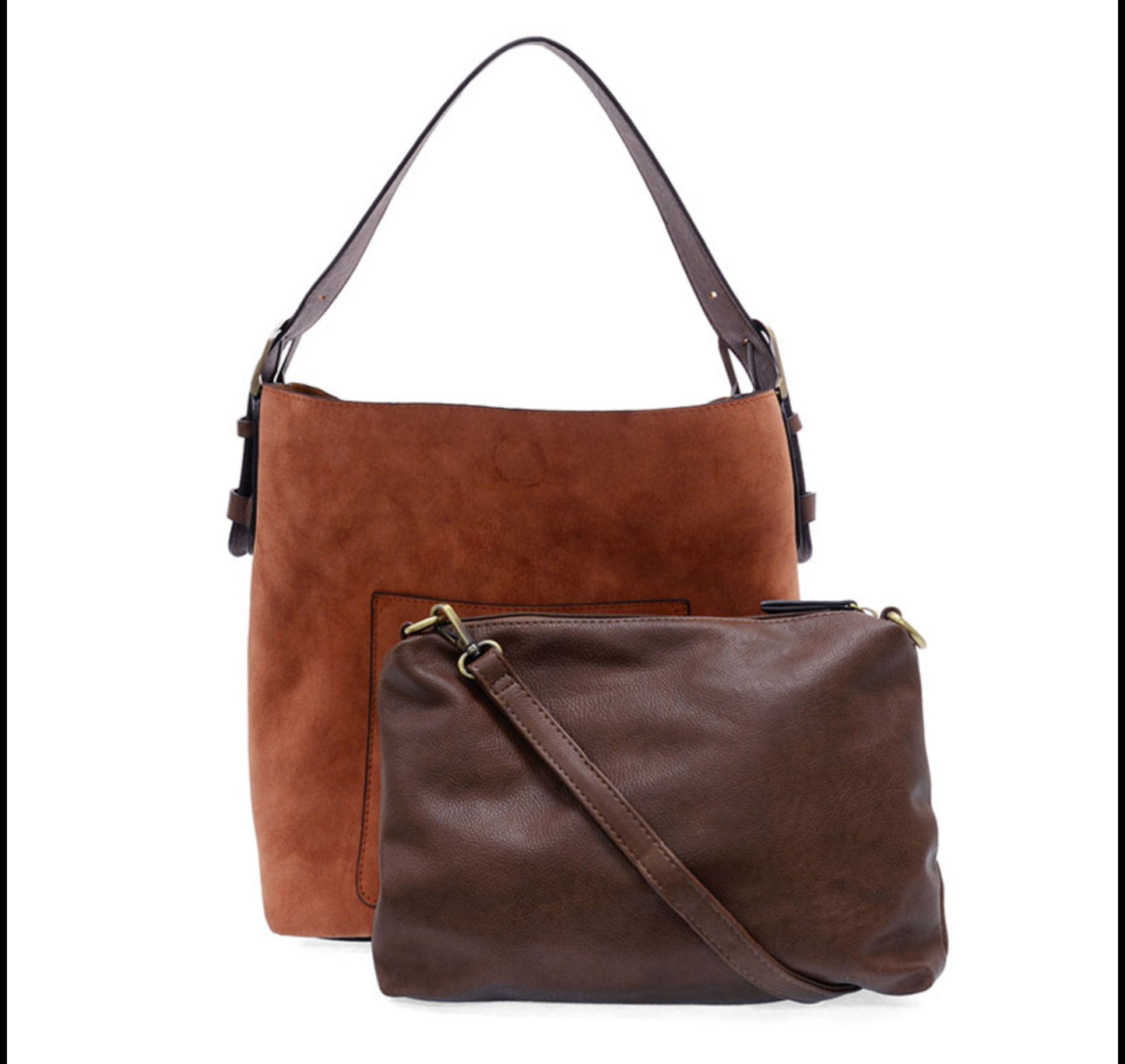 Rich Faux Suede Hobo Handbag