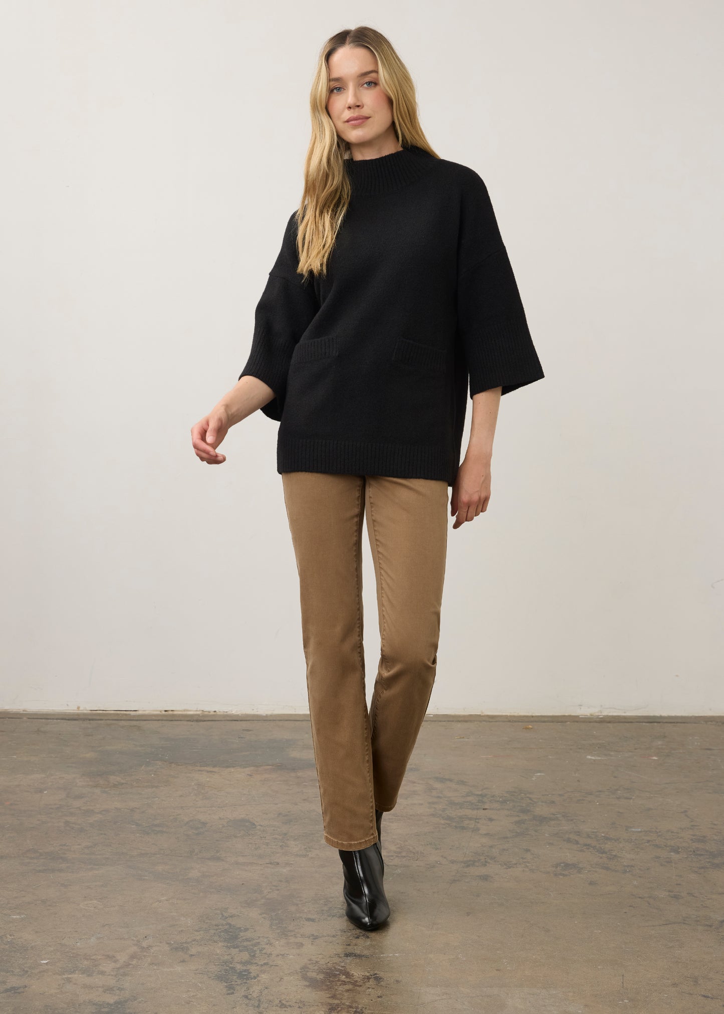 Mockneck 3/4 Sweater