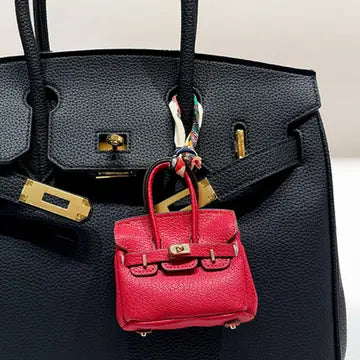 Faux Leather Mini Purse Charm