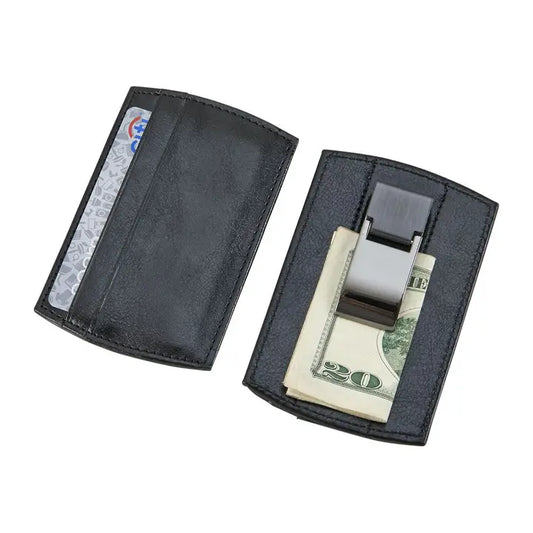 Leather Money Clip & Card Holder
