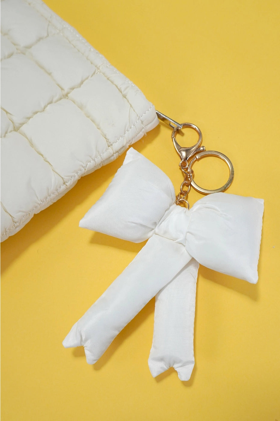 Trendy Puffy Bow Ribbon Bag Charm