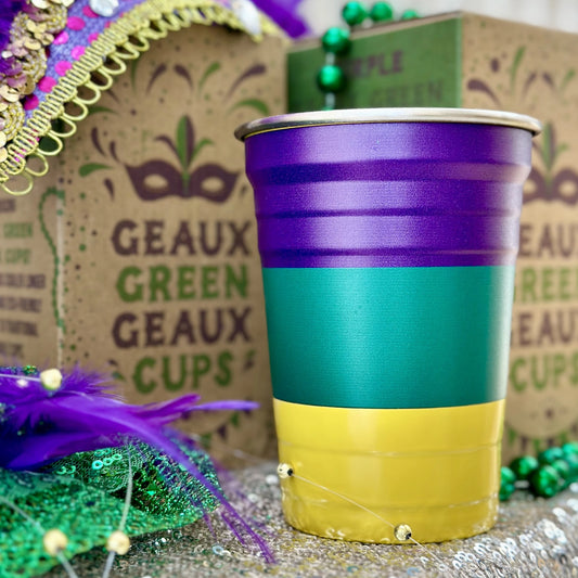 Mardi Gras Geaux Cups- 4 pack