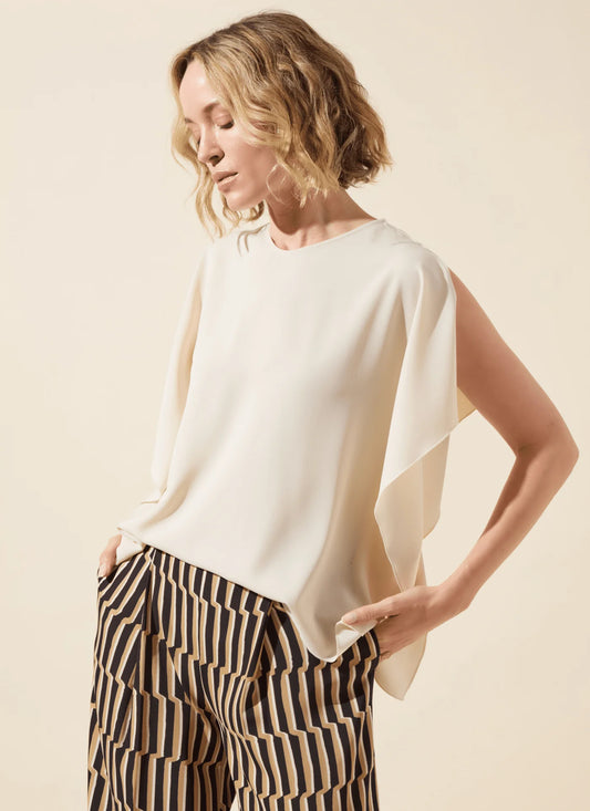 Carmen V-Neck Scarf Top