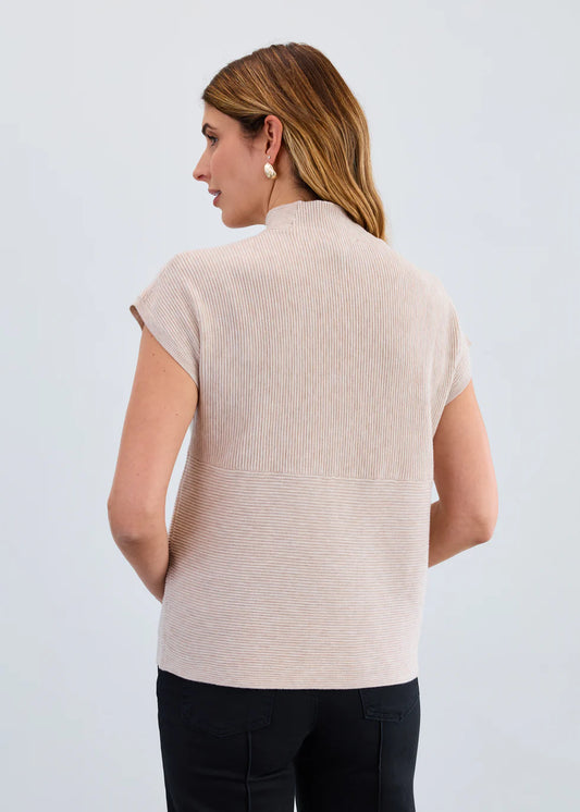 Ottoman Cap Sleeve Sweater Vest