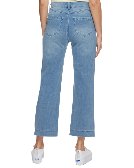 Sonora Wide Leg Knit Denim Pants