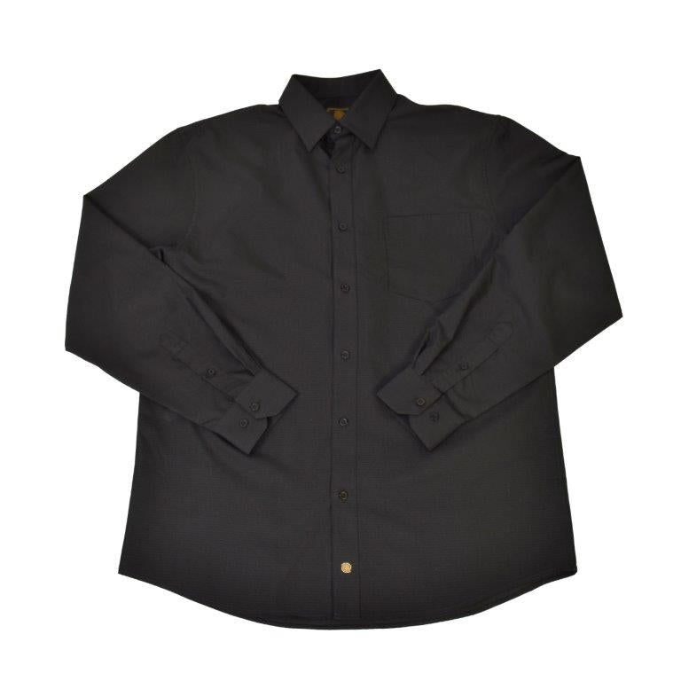 Woven Long Sleeve Textured Tonal Shirt