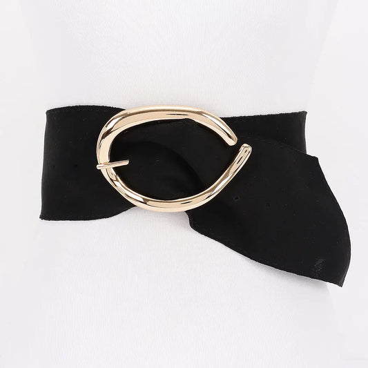 Faux Suede Metal Buckle Belt