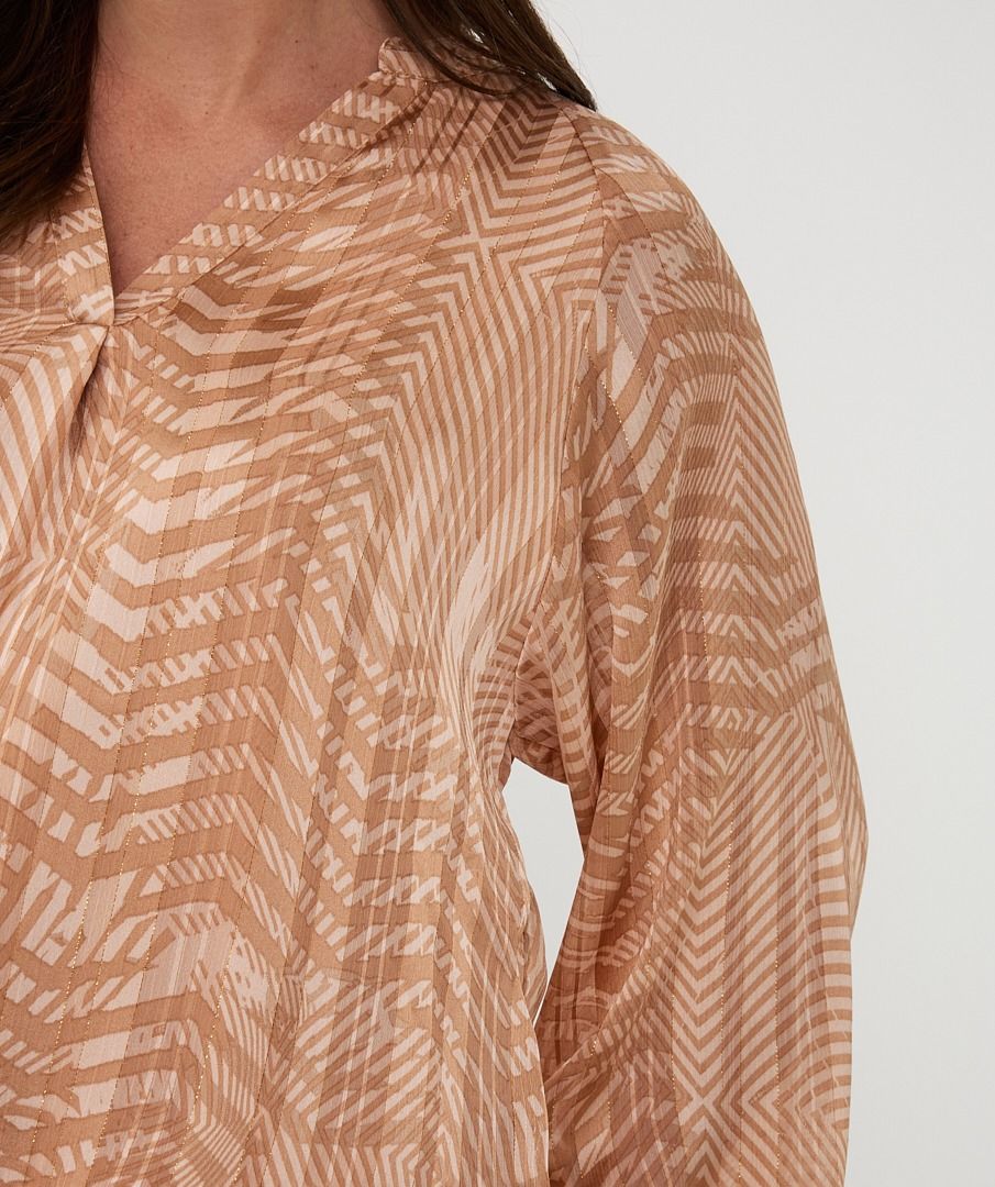 Peaceful Balloon Sleeve Blouse