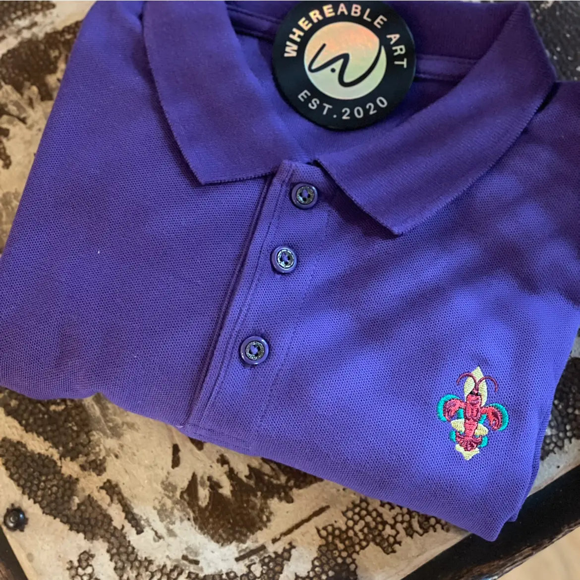 New Orleans Mardi Gras Crawfish Polo By Lizzy D Designs
