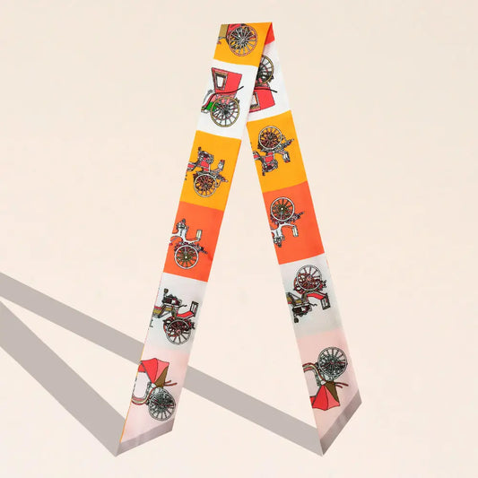 Abstract Patterned Twilly Scarf