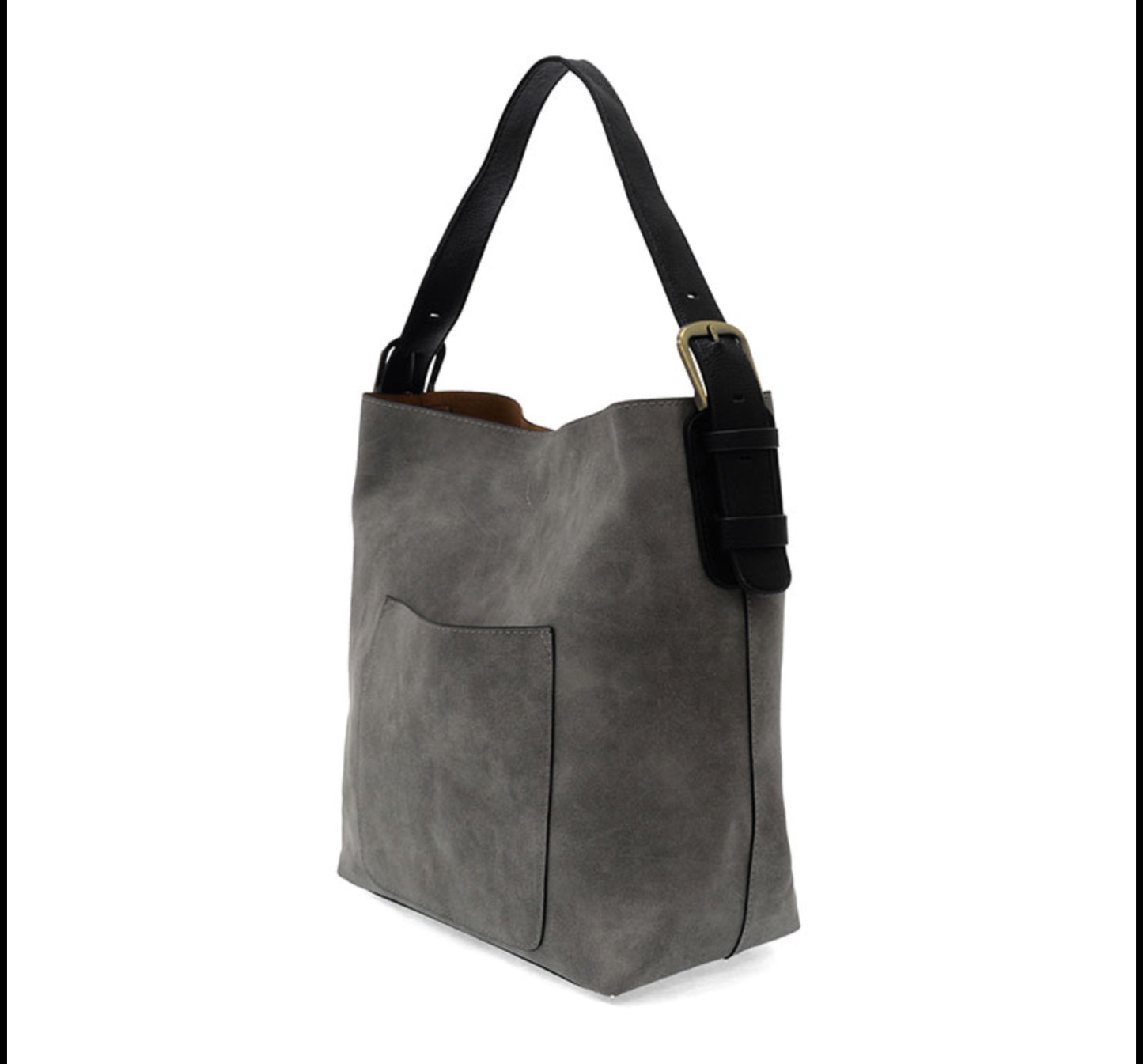 Rich Faux Suede Hobo Handbag